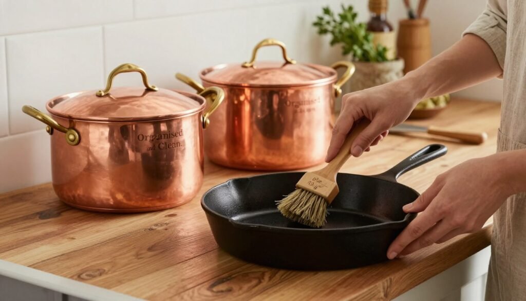 Clean copper pans naturally